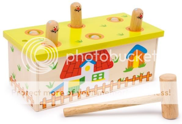 Kinder Klopfbank Hau den Wurm Holzspielzeug Klopfspiel Holz NEU