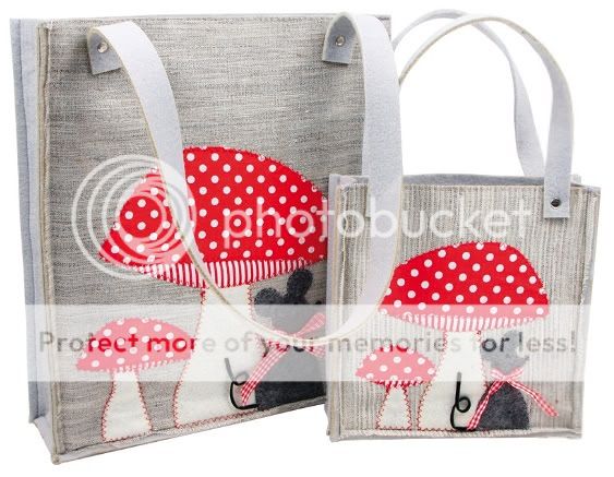 2x Kinder Filztaschen Fliegenpilz Tasche Handtasche Umhängetasche